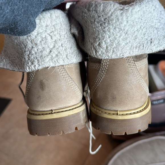 Timberland Authentics Waterproof Roll-Top Boot Size 7.5 Light Brown Nubuck - Picture 13 of 14
